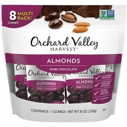 Hot Sale 👏 Dried Fruit, Nuts & Trail Mix Orchard Valley Harvest Almonds, Dark Chocolate Covered Almonds, 8 Oz. (JOH13653) 🔥
