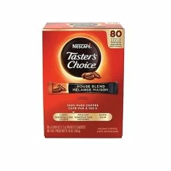 Deals 😀 Tasters Choice House Blend Instant Coffee, Medium Roast, .07 Oz. Packets, 80/Box (NES15782) ❤️