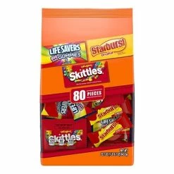Wholesale 🧨 Candy & Chocolate Wrigley's Fun Size 🍬 Candy Mix, Assorted Flavors, 22.7 Oz., 80 Piece (WMW23534) 👍
