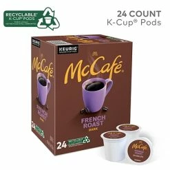 Hot Sale 😀 K-Cups McCafe French Roast Coffee, Keurig K-Cup Pods, Dark Roast, 24/Box (5000201378) 💯 -Grocery shop unnamed file 1144