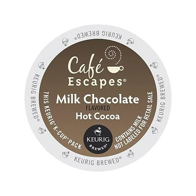 New 🌟 K-Cups Cafe Escapes Milk Chocolate Hot Cocoa, Keurig K-Cup Pods, 96/Carton (68013) 😍 5 New 🌟 K-Cups Cafe Escapes Milk Chocolate Hot Cocoa, Keurig K-Cup Pods, 96/Carton (68013) 😍 - Image 3