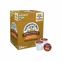 Wholesale 🧨 K-Cups Newman's Own Organics Special Decaf Coffee, Keurig K-Cup Pods, Medium Roast, 24/Box (4050) 🛒