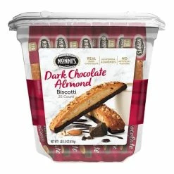 Best reviews of 🔔 Nonni's Individually Wrapped Dark Chcolate Almond Italian Cookies, .86oz Value Pack Of 25 In A 21.5oz Tub 🥰
