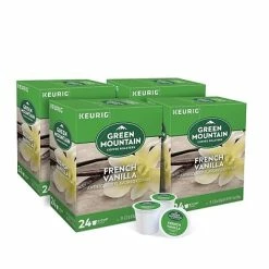 Buy 🤩 K-Cups Green Mountain French Vanilla Coffee, Keurig® K-Cup® Pods, Light Roast, 96/Carton (6732) ✔️