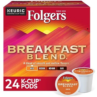 Top 10 🤩 K-Cups Folgers Breakfast Blend Coffee, Keurig® K-Cup® Pods, Light Roast, 24/Box (6684) 🎉 3 Top 10 🤩 K-Cups Folgers Breakfast Blend Coffee, Keurig® K-Cup® Pods, Light Roast, 24/Box (6684) 🎉