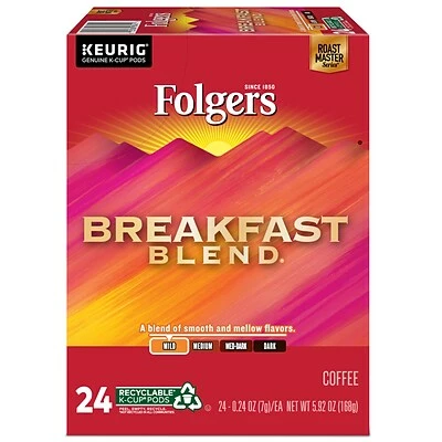 Top 10 🤩 K-Cups Folgers Breakfast Blend Coffee, Keurig® K-Cup® Pods, Light Roast, 24/Box (6684) 🎉 4 Top 10 🤩 K-Cups Folgers Breakfast Blend Coffee, Keurig® K-Cup® Pods, Light Roast, 24/Box (6684) 🎉 - Image 2