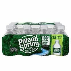 Outlet 🎁 Poland Spring 100% Natural Spring Water, Regular Flavor, 8 Oz. Mini Plastic Bottles, 48/Carton (100987) 👏