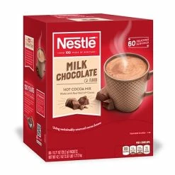 New 🥰 Nestle Milk Chocolate Hot Cocoa, 0.71 Oz., 60/Box (NES26791) ⌛