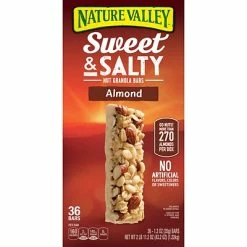 Flash Sale ❤️ Snack Bars Nature Valley Sweet & Salty Nut Granola Bars, Almond, 1.2oz, 36/Box (GEM10413) 👍