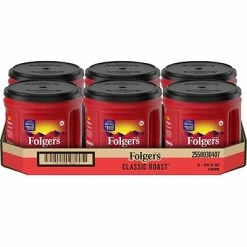 Brand new 👍 Folgers Classic Roast Ground Coffee, Medium Roast, 6/Carton (20421CT/2550030407CT) 👍