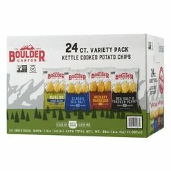 Flash Sale 😀 Boulder Canyon Chips, Variety, 1.5 Oz., 24/Carton (PBR12283) ✨
