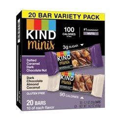 Wholesale 🔔 Snack Bars KIND Minis Bars, Salted Caramel Dark Chocolate Nut/Dark Chocolate Almond Coconut, 0.7 Oz., 20/Pack (27970) 🤩 -Grocery shop unnamed file 1371