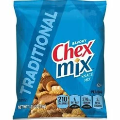 Promo 🥰 Snacks Chex Mix Traditional Snack Mix, Savory, 1.75 Oz., 60/Carton (1240) 👏