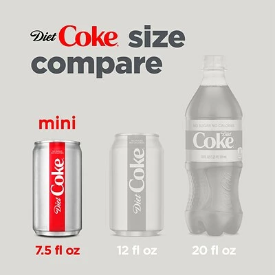 Deals ⌛ Soft Drinks Coca-Cola Mini Diet Coke Soda, 7.5 Oz., 24/Carton (00049000061055) ⌛ 4 Deals ⌛ Soft Drinks Coca-Cola Mini Diet Coke Soda, 7.5 Oz., 24/Carton (00049000061055) ⌛ - Image 2