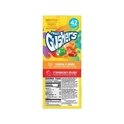 Wholesale ๐ฏ Betty Crocker Fruit Gushers Flavored Snacks, Strawberry Splash/Tropical Flavors, 33.6 Oz., 42 Pouches/Pack (14698) ๐ 5 Wholesale ๐ฏ Betty Crocker Fruit Gushers Flavored Snacks, Strawberry Splash/Tropical Flavors, 33.6 Oz., 42 Pouches/Pack (14698) ๐ - Image 3