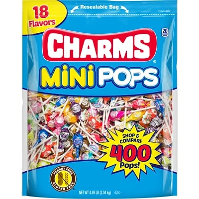 Best Pirce 💯 Candy & Chocolate Charms Mini Lollipops 400 Count, 18 Flavors 71.96 Oz. (CRM34006) 🧨 3 Best Pirce 💯 Candy & Chocolate Charms Mini Lollipops 400 Count, 18 Flavors 71.96 Oz. (CRM34006) 🧨