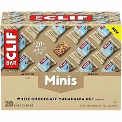 Brand new 😉 Snack Bars Clif Mini Energy Bars, White Chocolate Macadamia Nut, 1.0 Oz., 20/Box (CCC37295) 🥰