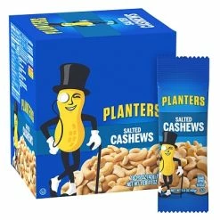 Flash Sale ๐ Dried Fruit, Nuts & Trail Mix Plantersยฎ Salted Cashews, 1.5 Oz. Bags, 18/Box (07568) ๐