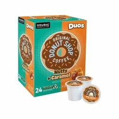 Promo 👏 Single Serve & Keurig® K-Cup® Pods Keurig Donut Shop Duos Nutty + Caramel Coffee Keurig K-Cup Pods, Medium Roast, 24/Pack (5000361499) 🧨