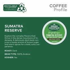 Best deal ✨ K-Cups Green Mountain Sumatra Reserve Coffee, Keurig® K-Cup® Pods, Dark Roast, 24/Box (4060) ✔️ -Grocery shop unnamed file 1661