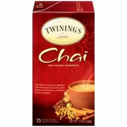 Wholesale ✨ Hot Tea Twinings Of London Chai Tea Bags, 25/Box (TNA51730) ❤️