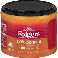 Cheap 🎉 Ground Folgers 100% Colombian Coffee, Medium Roast, 22.6 Oz. (2550020532) 💯