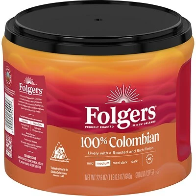 Cheap ๐ Ground Folgers 100% Colombian Coffee, Medium Roast, 22.6 Oz. (2550020532) ๐ฏ 4 Cheap ๐ Ground Folgers 100% Colombian Coffee, Medium Roast, 22.6 Oz. (2550020532) ๐ฏ - Image 2