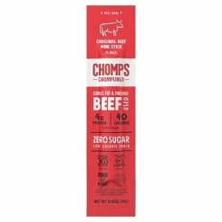 Best deal 👍 Meat And Jerky Chomps Beef, Original, Snack Sticks, 24/Box (ZHO00480) ❤️