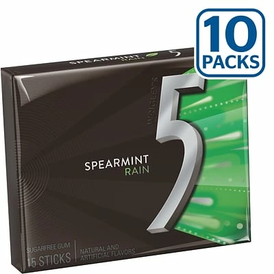 Outlet ๐ Gum & Mints 5 Gum Sugar Free Gum, Spearmint Rain, 10/Box (WMW51404) โ๏ธ 4 Outlet ๐ Gum & Mints 5 Gum Sugar Free Gum, Spearmint Rain, 10/Box (WMW51404) โ๏ธ - Image 2