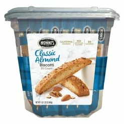 Discount ⌛ Nonni's Individually Wrapped Classic Almond Italian Cookies, .69oz Value Pack Of 25 In A 17.5oz Tub (NSD197721) 🛒
