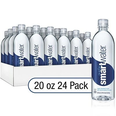 New 💯 Smartwater Distilled Water, 20 Oz., 24/Carton (A3T505010) 😀 2 New 💯 Smartwater Distilled Water, 20 Oz., 24/Carton (A3T505010) 😀