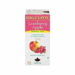 Outlet 🤩 Hot Tea Bigelow Cranberry Apple Herbal Tea Bags, 28/Box (RCB004001) 🎉