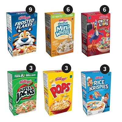 Best Sale โ๏ธ Breakfast & Cereal Kellogg's Cereal, Variety, 30/Carton (KEE14747) ๐ 4 Best Sale โ๏ธ Breakfast & Cereal Kellogg's Cereal, Variety, 30/Carton (KEE14747) ๐ - Image 3