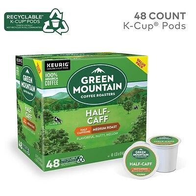 New ⌛ K-Cups Green Mountain Coffee Roasters Half-Caff Coffee, Keurig® K-Cup® Pods, Medium Roast, 48/Box (357446) ❤️ 6 New ⌛ K-Cups Green Mountain Coffee Roasters Half-Caff Coffee, Keurig® K-Cup® Pods, Medium Roast, 48/Box (357446) ❤️ - Image 4