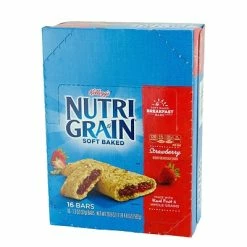 Hot Sale 🤩 Snack Bars Nutri-Grain Breakfast Bars, Strawberry, 1.3 Oz., 16/Box (511386) 🎉 -Grocery shop unnamed file 2059