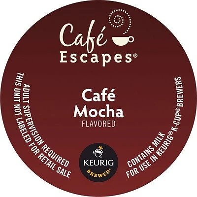 Budget 😀 Cafe Escapes K-Cups Café Escapes® Café Mocha Coffee, Keurig® K-Cup® Pods, 96/Carton (68037) 🔥 4 Budget 😀 Cafe Escapes K-Cups Café Escapes® Café Mocha Coffee, Keurig® K-Cup® Pods, 96/Carton (68037) 🔥 - Image 2