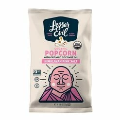 Budget 🎉 Lesser Evil Organic Popcorn, Himalayan Pink Salt, 0.88 Oz., 18/Carton (LSN00141) 🔔