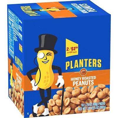 Best reviews of 🎉 Dried Fruit, Nuts & Trail Mix Planters® Honey Roasted Peanuts, 1.75 Oz. Bags, 18/Box (07566) 🤩 4 Best reviews of 🎉 Dried Fruit, Nuts & Trail Mix Planters® Honey Roasted Peanuts, 1.75 Oz. Bags, 18/Box (07566) 🤩 - Image 2