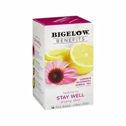 Budget ⭐ Hot Tea Bigelow Benefits Decaf Lemon Echinacea Tea Bags, 18/Box (01025) 🎁