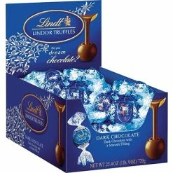 Flash Sale 😉 Candy & Chocolate Lindt LINDOR Chocolate Truffles, Dark Chocolate, 60 Truffles/Box ⌛