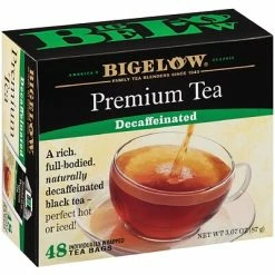 Hot Sale ⭐ Hot Tea Bigelow Premium Decaf Black Tea, Decaffeinated Black Tea, 48 Tea Bags/Box (RCB00356) 🛒
