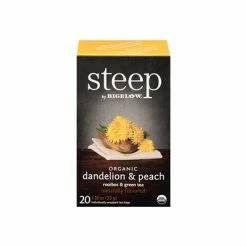 Hot Sale 🔔 Hot Tea Bigelow Steep Dandelion & Peach Green & Rooibos Tea Bags, 20/Box (17715) 🤩 -Grocery shop unnamed file 2210