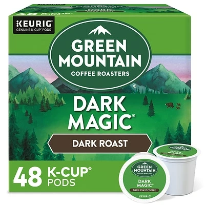 Outlet 💯 K-Cups Green Mountain Dark Magic Coffee, Keurig® K-Cup® Pods, Dark Roast, 48/Box (81911/15171) ✔️ 3 Outlet 💯 K-Cups Green Mountain Dark Magic Coffee, Keurig® K-Cup® Pods, Dark Roast, 48/Box (81911/15171) ✔️