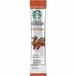 Wholesale 🥰 Starbucks VIA Instant Colombia Coffee, 0.12 Oz, 8/Box (11009529) 🌟