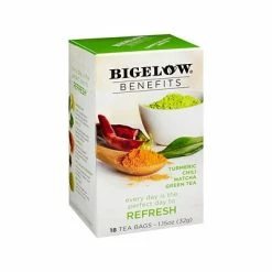 Budget 👍 Hot Tea Bigelow Benefits Turmeric Chili Matcha Tea Bags, 18/Box (00826) 😍