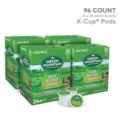 Promo 💯 K-Cups Green Mountain Our Blend Coffee, Keurig® K-Cup® Pods, Light Roast, 96/Carton (GMT6570CT) 🌟