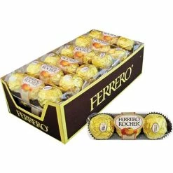 Top 10 🎉 Candy & Chocolate Ferrero Rocher® Chocolate Hazelnut, 1 Oz. Packs, 12 Packs/Box 🛒