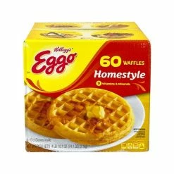 Buy 😍 Frozen Foods Kellogg's Eggo Homestyle Waffles, 10 Waffles/Bag, 6 Bags/Pack (94064) 💯