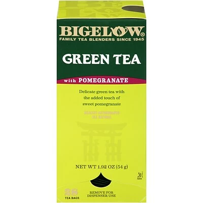 Outlet 👏 Hot Tea Bigelow, Green Tea With Pomegranate, 28/Box (RCB10363) 🧨 3 Outlet 👏 Hot Tea Bigelow, Green Tea With Pomegranate, 28/Box (RCB10363) 🧨