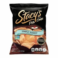 Deals 😀 Stacy's Simply Naked Pita Chips, 1.5 Oz., 24 Bags/Pack (295-00039) 🔥